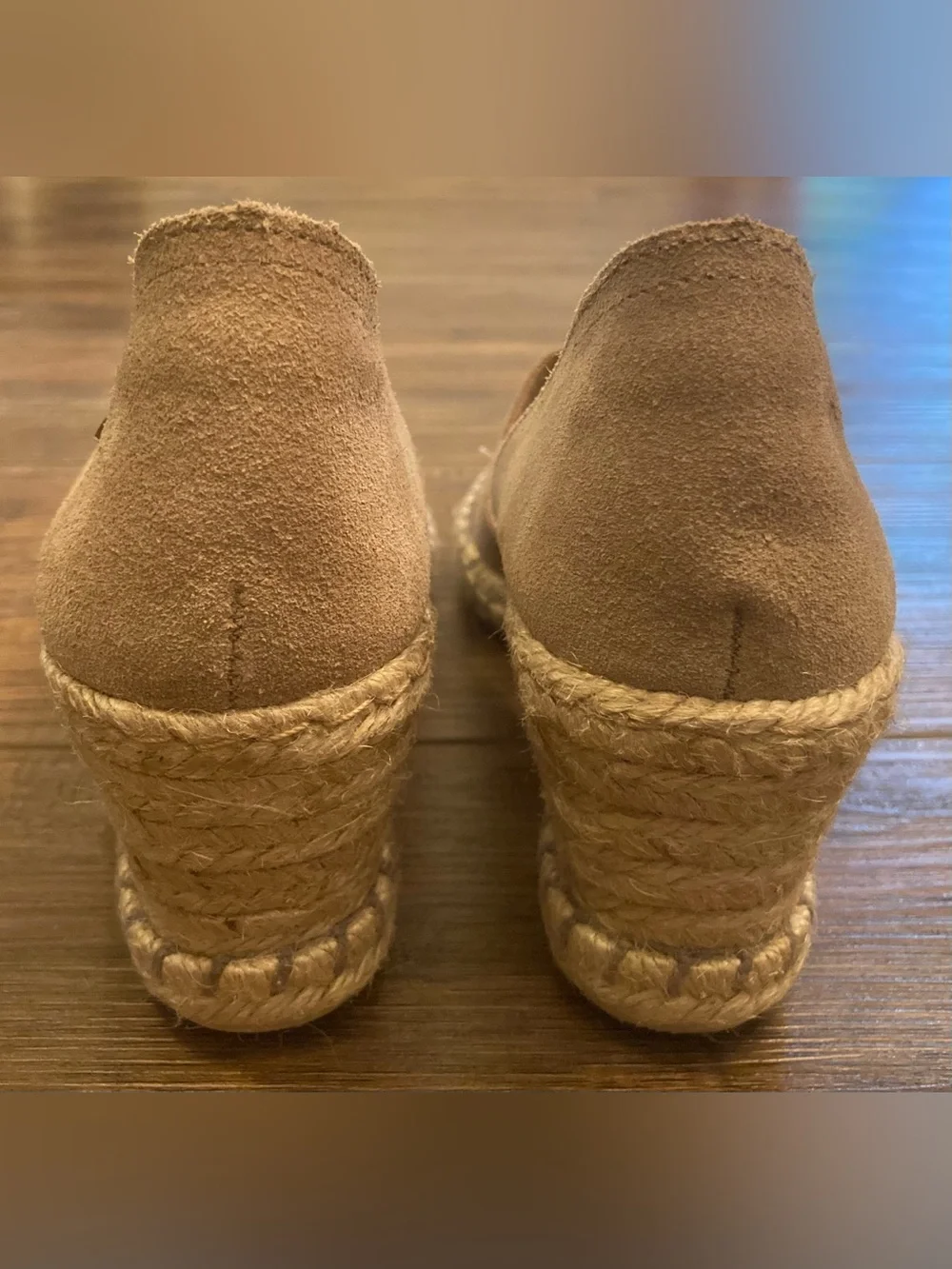 NWOT Verbenas Women’s Leather Espadrille Wedge Shoes